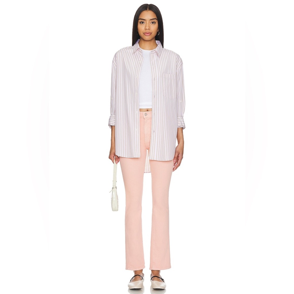 NWT MOTHER THE INSIDER HOVER Jean pink size 27 peach color - Picture 1 of 13